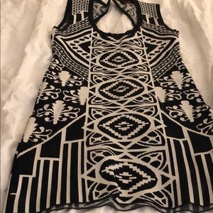 Black and white mini dress